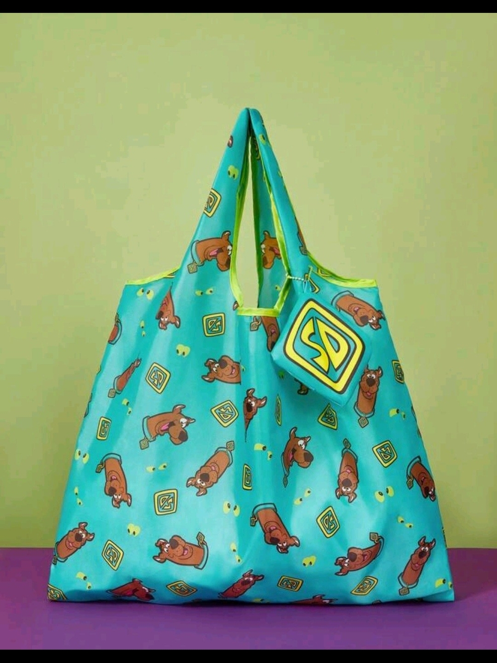 Scooby-Doo Teal Reusable Tote Bag - Character Print - Picture 2 of 6
